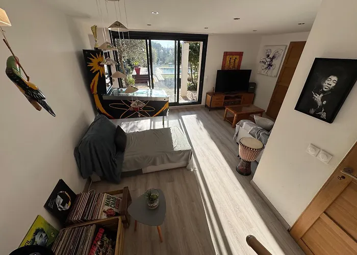 빌라 Au Calme Avec Jardin, Piscine Et Terrain Petanque A 5 Min Du Centre